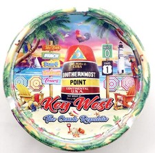 Key West Florida Scene Full Wrap Porcelain Ashtray 5