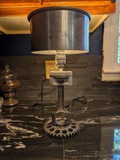 Custom Automotive Lamp – Handcrafted from a Piston with Timing Gear Base picture
