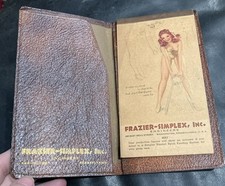 1947 Leather Frazier-Simplex Engineers, Vargus Style Pin-up Pocket Notebook picture