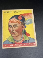 1933 Goudey Indian Gum R73 #27 Joseph Brant 192 Back Vintage Card picture