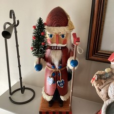 Rare 1990s Erzgiberge One Mountain Collection Nature Themed Santa Nutcracker14” picture