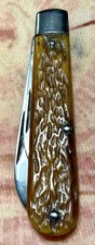 Vintage Voos Barehead 2 Blade Jack Knife. Bone Scales. picture