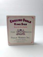 Vintage Philip Morris English Ovals Cigarette Box EMPTY Advertising picture