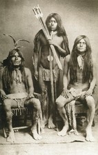 COMANCHES, c.1873 Three Comanche Native Americans, Historical Photo 8.5x11 picture