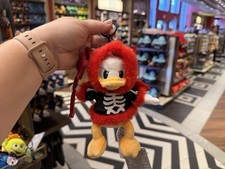 Disney Parks 2026 Halloween Donald Duck Devil Costume Bag Charm Keychain picture