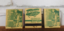 Set of 3 Vintage Matchbook Covers Rosedale Show Bar Detroit MI 1930s Nightclub picture