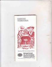 VINTAGE MAP ---- 1977 AAA ----KANSAS/NEBRASKA MAP picture