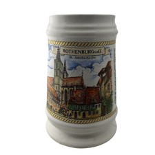 VINTAGE SCHEDEL ROTHENBURG GERMANY ST JAKOBS-KIRCHE PORCELAIN BEER STEIN MUG picture