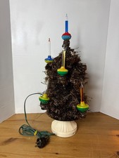 Vtg 40's or 50's Noma Visca Tinsel Christmas Table Top Tree Lighted Parts picture