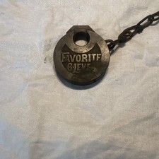 Vintage Antique Eagle Favorite 6 Lever Padlock Lock No Key picture