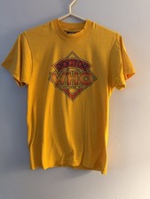 Vintage Doctor Who T Shirt 1980s Yellow Single Stitch  TV Promo Tee - Med picture