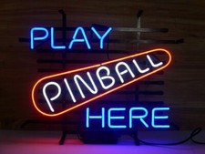 New Pinball Play Here Neon Light Sign 20