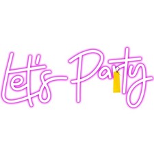 Neon Sign Let's Party Pink Neon Lights Signs 23