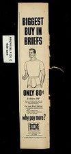 1950 Hanes Men's Briefs Underwear Tshirts Clothing Vintage Print Ad 23093 picture