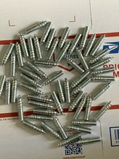 100 Zinc Plated Hanger Bolts For Beer Tap Handle Display, Mount 3/8-16 X 1.5 picture