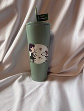 Starbucks Peanuts Snoopy Sage Green Stainless Steel Tumbler w/ Straw NWT 2026 picture