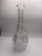 Vintage Heavy Crystal Vase Starburst Oval Medallion American Brilliant Style 11. picture