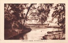 Buttzville New Jersey Pequest Creek, B/W Lithograph Vintage Postcard U14545 picture