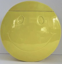 1999 Enesco Smiley Face Vintage Cookie Jar #647594 Yellow Ceramic Happy Face picture