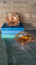 Fenton Marigold Carnival Glass Baskets picture