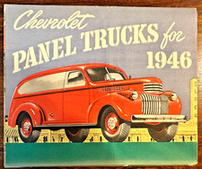 VINTAGE Chevrolet PANEL TRUCKS for 1946 Dealer Pamphlet POSTER FULL COLOR picture