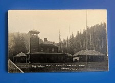 RPPC LOG CABIN HOTEL WASHINGTON STATE Lake Crescent  Wheeler Photo* picture