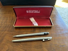 Sheaffer White Dot Vintage Grape Leaves Sterling Silver Ballpoint Pen Pencil Set picture