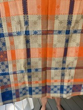 TEXTILE Vintage Mid Century Modern 70s Linen Tablecloth Orsha Linen Mill NEW picture