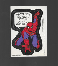 1975 Topps Spider-Man #1 Comic Book Heroes Stickers first topps card picture