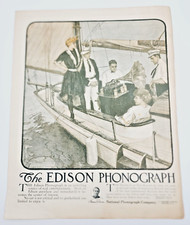 1908 Original Magazine Advert The Edison Phonograph - Oldsmobile Model M Advert picture