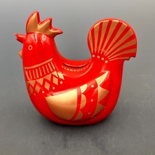 Starbucks Red Rooster Coin Bank 2016 (for 2017) Ceramic Chinese New Year Zodiac picture