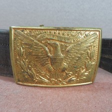 Original Civil War US M1851 Officer Eagle Sword Belt Rig Complete Plate Buckle picture