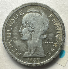 Antique 1937 Republique Francaise French Public Telephone P.T.T. Pay Phone Token picture