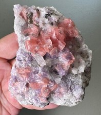 Rhodochrosite Lavender Fluorite Quartz Pyrite Wutong Mine China Specimen picture