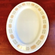 Shenango China Plate Rim Rol Wel Roc Oval Serving Platter picture