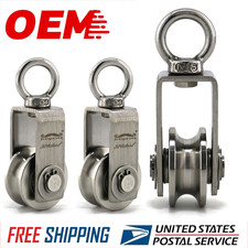 2PCS Small Pulley Wheel Pulley Block Swivel Pulley Wheel Stainless Steel 304 picture