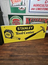 L7- Vintage Original STANLEY Tool Center STORE SIGN - Tin over Cardboard 28 x 11 picture