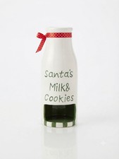 ​Transpac Santa's Milk & Cookies Ceramic Bottle Jug with Cookie Holder Christmas picture