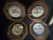 Set Of 4 P. Buckley Moss Framed Collector Plates. The Four Seasons picture