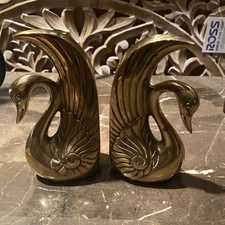 Brass Swan Art Deco Bookends picture