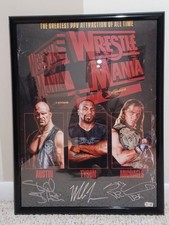WWF Wrestlemania 14 Poster 18x24 Steve Austin Shawn Michaels Mike Tyson picture