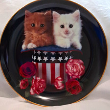 Vtg. Danbury Mint  Collectible Plate 'Sweet Independence' Coming Up Roses 1993 picture