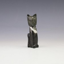 NATIVE AMERICAN ZUNI MARBLE CAT FETISH BY KENNY CHAVEZ picture
