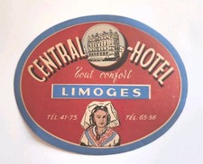 Hotel Central (Limoges) Deco - Luggage Label picture