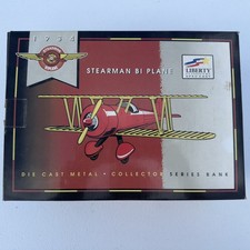 Liberty Classics 1934 Stearman Biplane Die Cast Metal Collector Series Bank picture
