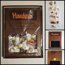 Vintage Hardee’s 35th Anniversary 12 Pin Collection Wood Plaque 1961-1996 Unused picture