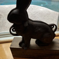 Vintage Original Griswold Mfg Co Erie PA Cast Iron Rabbit Cake Mold #863 & #862 picture