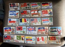 Poor Condition - 1956 Topps Flags Of The World 22 Cards   - Mostly Water Damaged picture