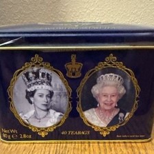 Teas Queen Elizabeth II Commemorative English Breakfast Tea Tin 40 Teabags picture