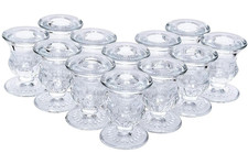 Set 24 portavelas cónicos de vidrio 6.3 cm para bodas, fiestas y meditación picture